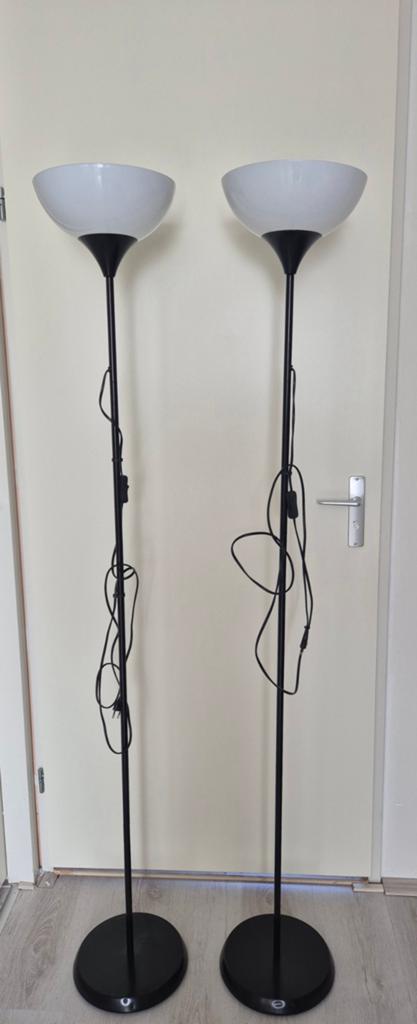 2x vloerlampen, Ophalen, Gebruikt, Metaal, 200 cm of meer
