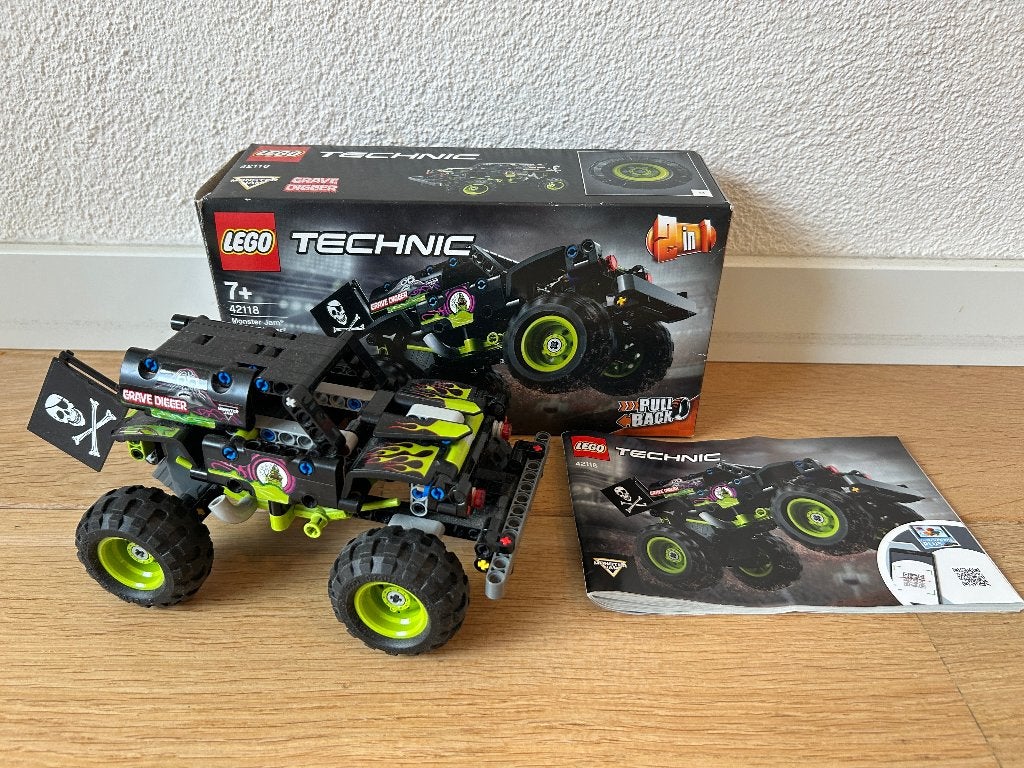 Lego technic 42118 Monster Jam Grave Digger (compleet), Kinderen en Baby's, Inclusief instructies, Gebruikt, Lego, Ophalen of Verzenden