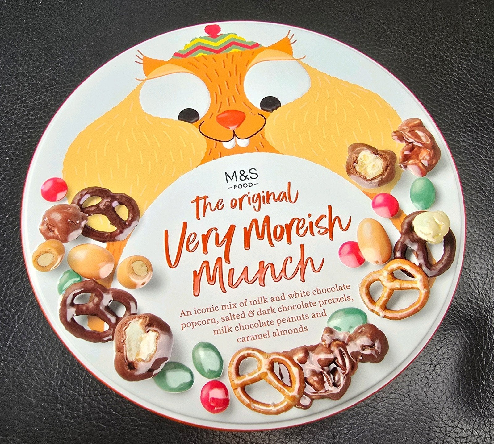 Koektrommel uit Engeland M&S food Snoeptrommel, Verzamelen, Ophalen of Verzenden, Gebruikt, Koek(jes), Overige merken