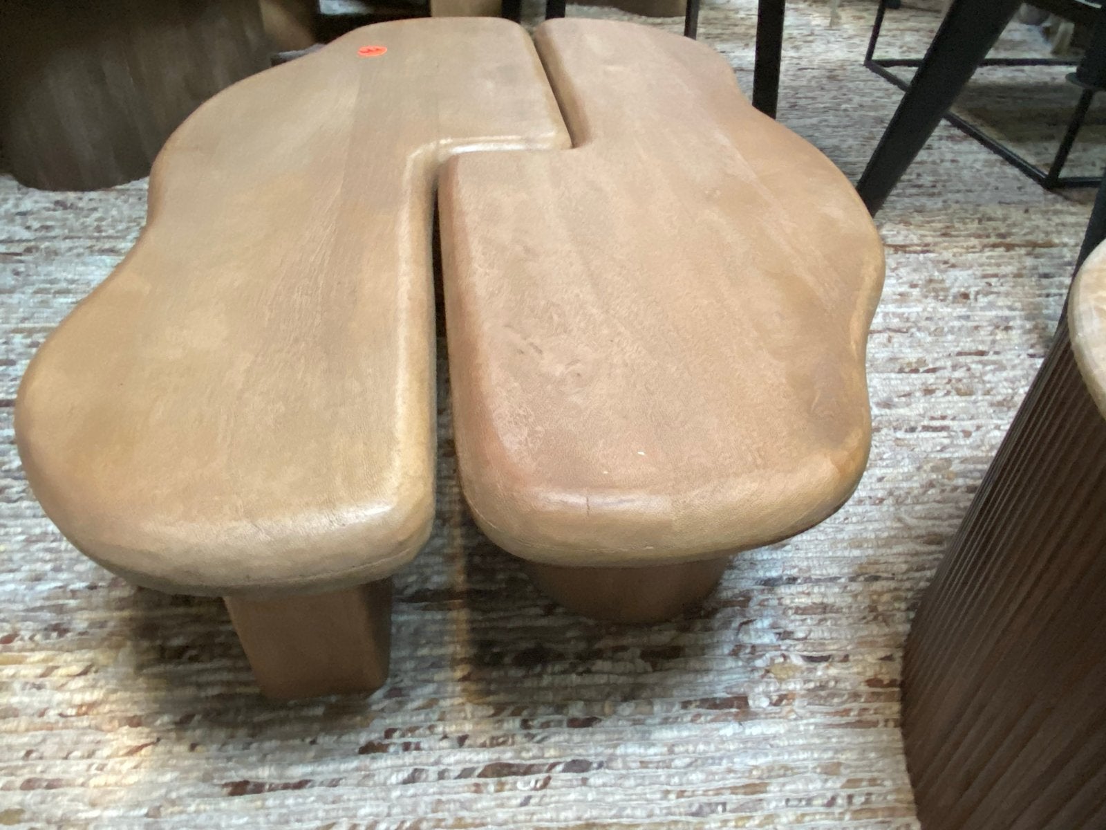 Salontafel set organische vorm div kleuren massief mangohout, Huis en Inrichting, Tafels | Salontafels, Ophalen, 50 tot 100 cm
