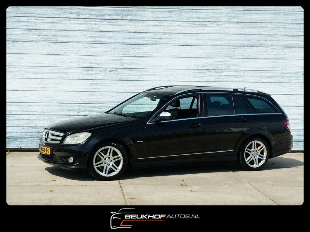 Mercedes-Benz C-klasse Estate 350 Elegance 272Pk Leer Pano, Auto's, Mercedes-Benz, Automaat, Achterwielaandrijving, Zwart, Zwart