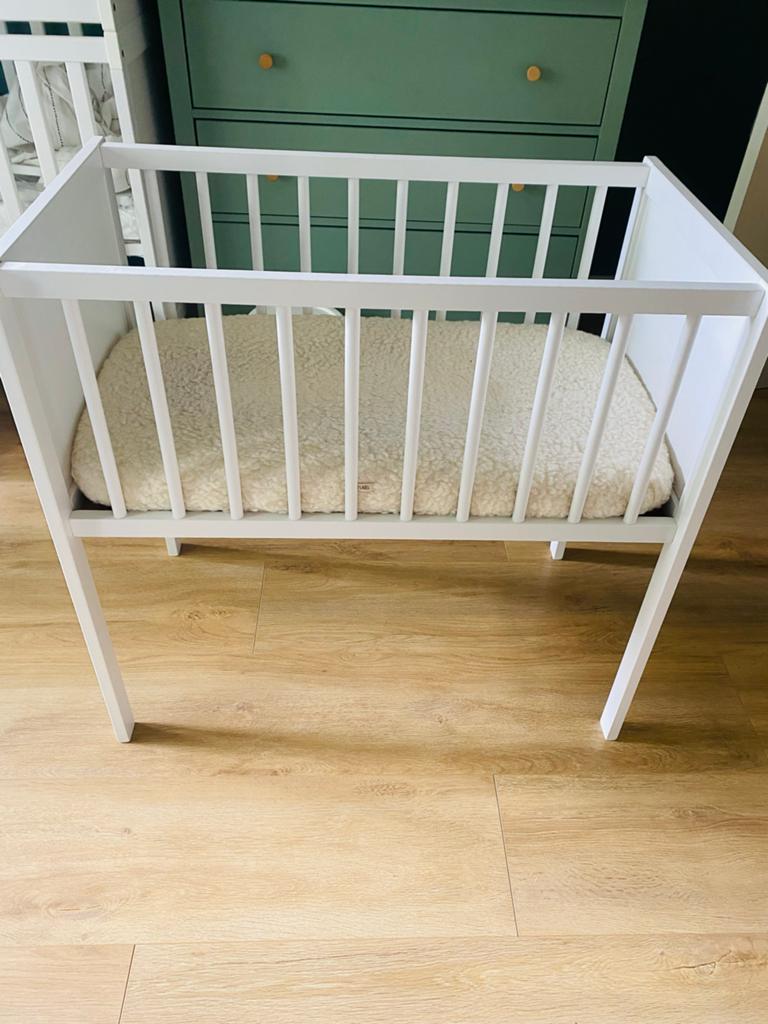 Europe Baby Wieg Jill Mat Wit 40x80 cm met matras, Kinderen en Baby's, Babywiegjes en Ledikanten, Ophalen of Verzenden, Zo goed als nieuw