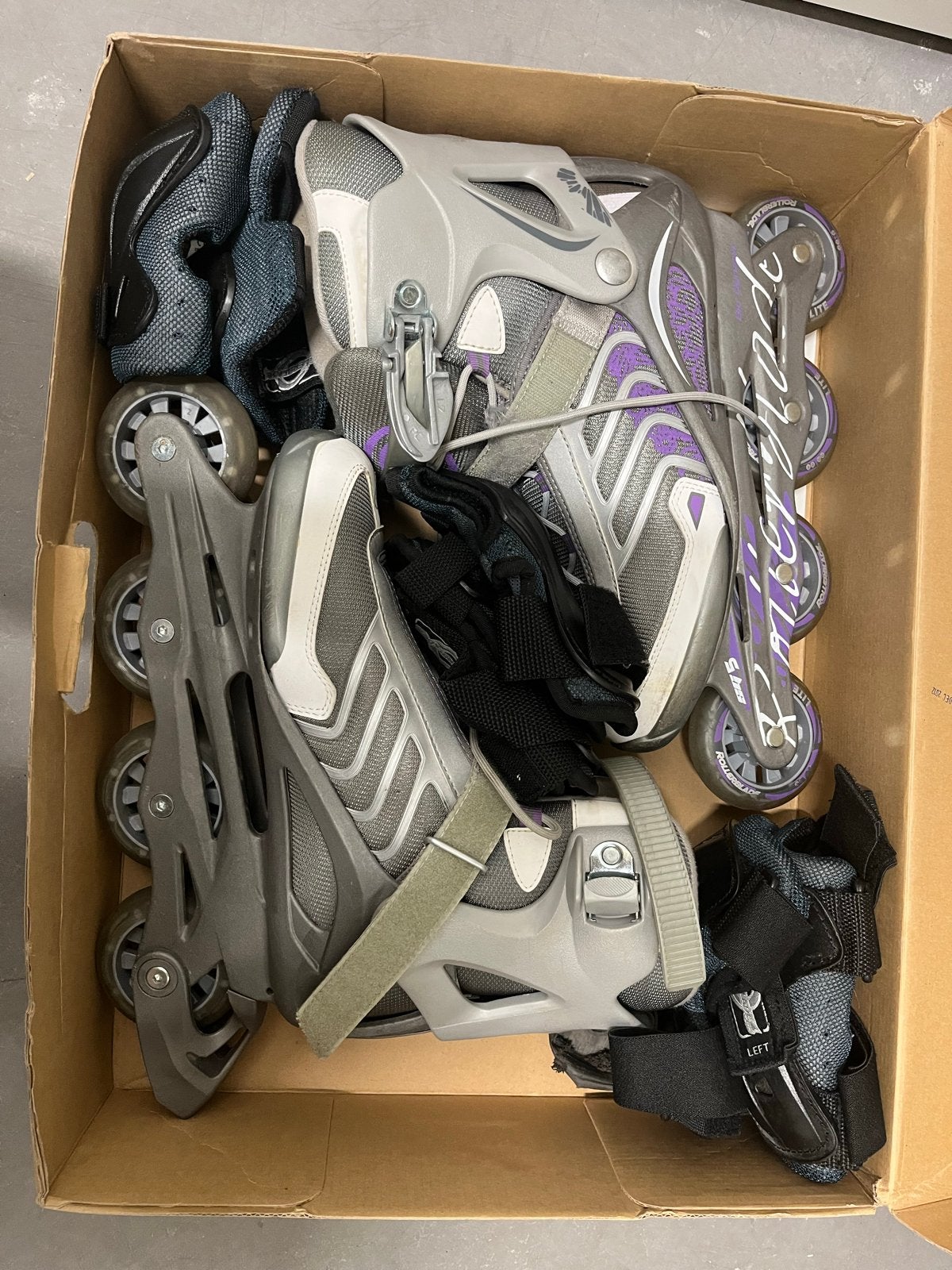 Rollerblade Spiritblade Comp W inline skates met bescherming, Sport en Fitness, Skeelers, Gebruikt, Inline skates 4 wielen, Dames