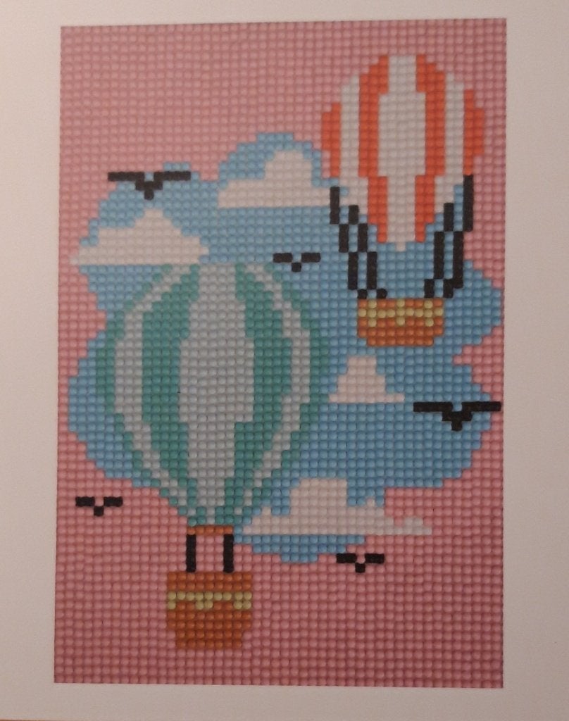 Diamond Painting Knutselpakket Luchtballon 20x14cm NIEUW, Hobby en Vrije tijd, O, O, Overige thema's, Diamond painting