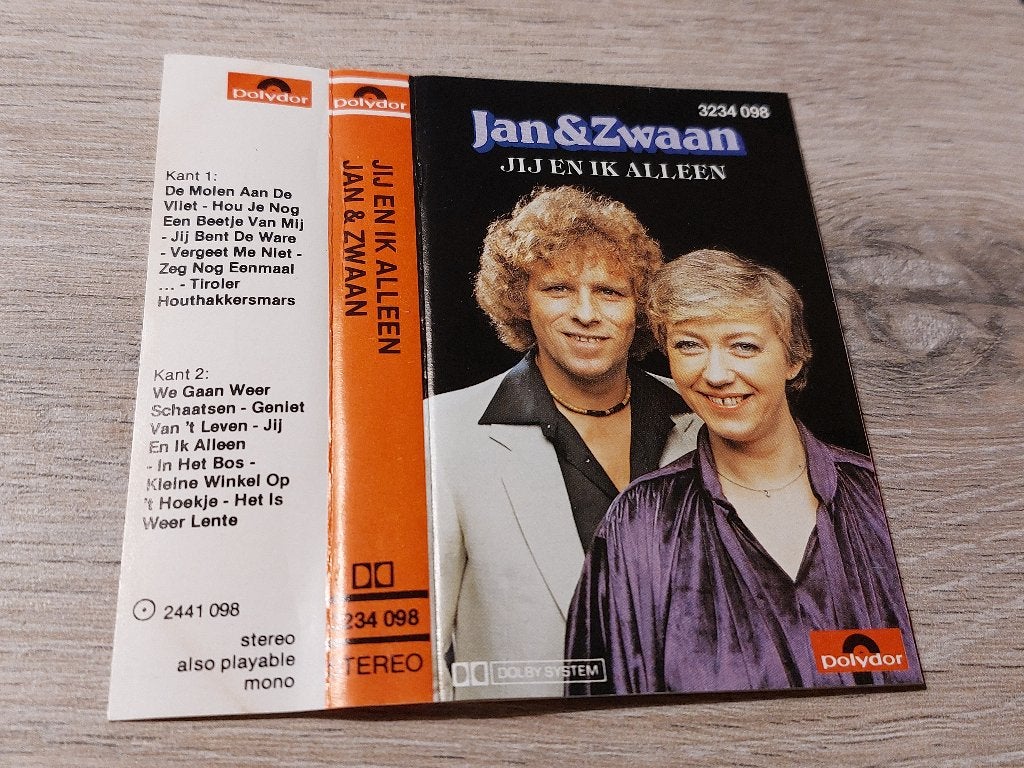 JAN & ZWAAN - JIJ EN IK ALLEEN (MC), 1 bandje, Ophalen of Verzenden, Zo goed als nieuw, Origineel