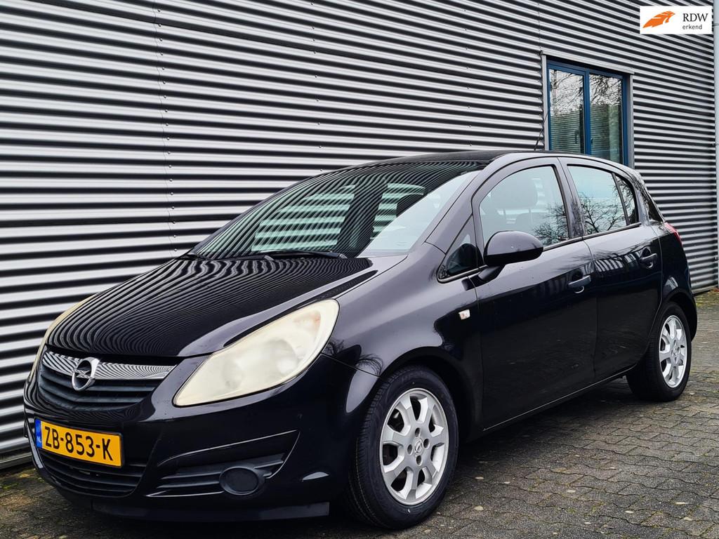 Opel Corsa 1.0-12V Essentia 5drs 03-2008 Zwart Metallic APK, Voorwielaandrijving, Stof, Zwart, 1045 kg