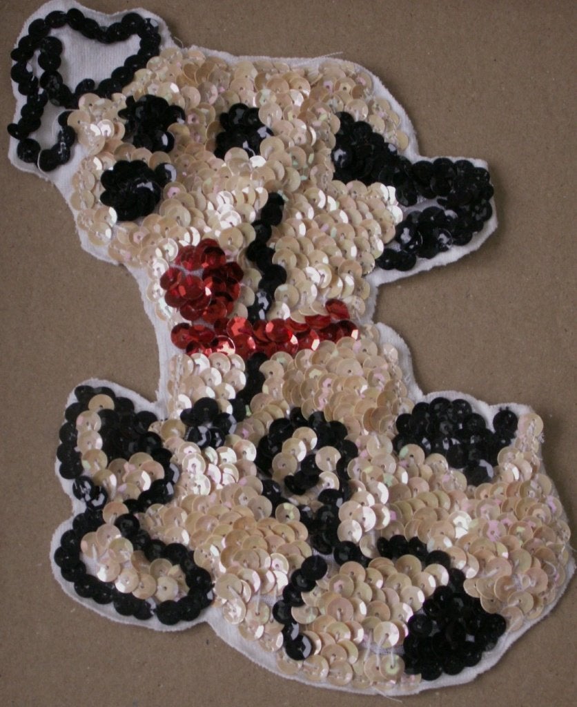 Applicatie van pailletten in de vorm van een hondje, Ophalen of Verzenden, Zo goed als nieuw
