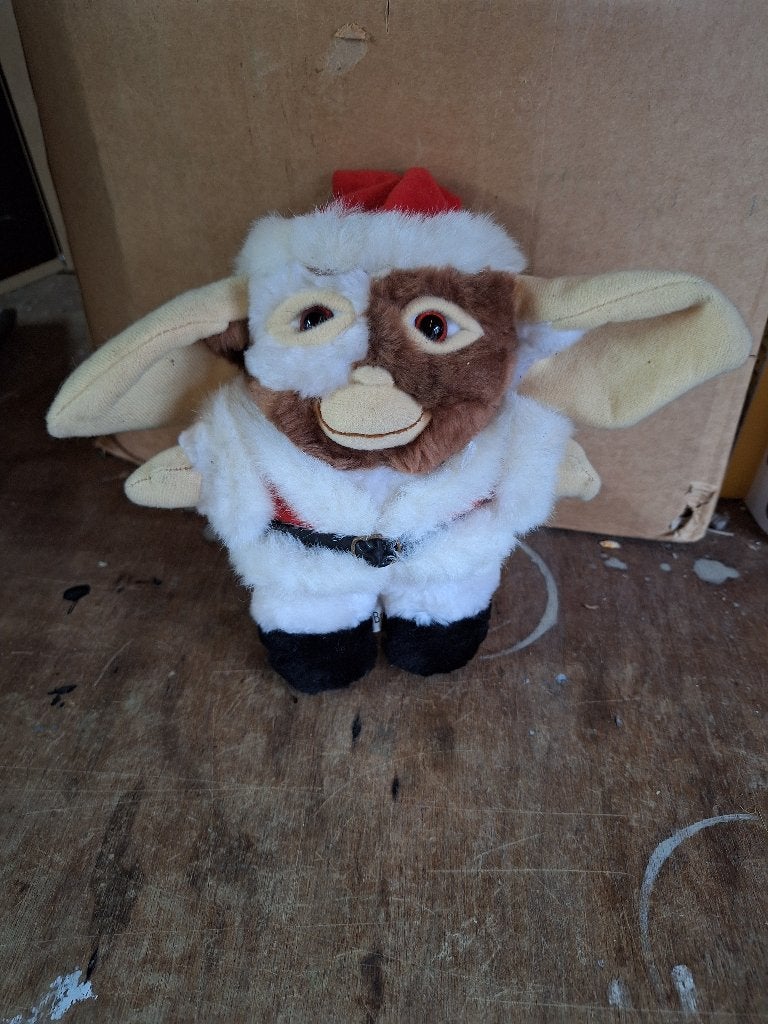 Vintage Gremlins Gizmo knuffel Kerstman uit 1998, Ophalen of Verzenden, Zo goed als nieuw, Overige typen