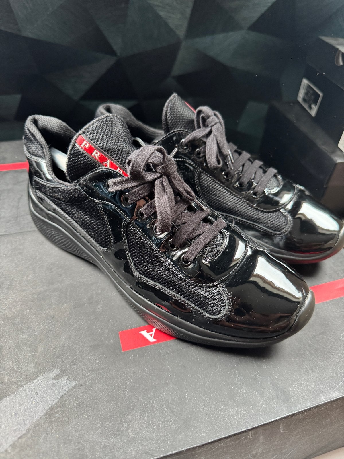 Prada american cup zwart maat 10/45, Zwart, Ophalen of Verzenden, Sneakers of Gympen, Gedragen