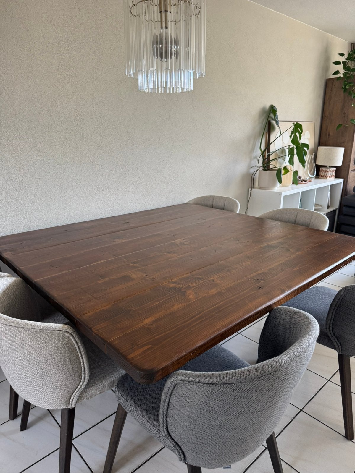 Mooie vierkante tafel, Ophalen, Zo goed als nieuw, Vierkant, 50 tot 100 cm