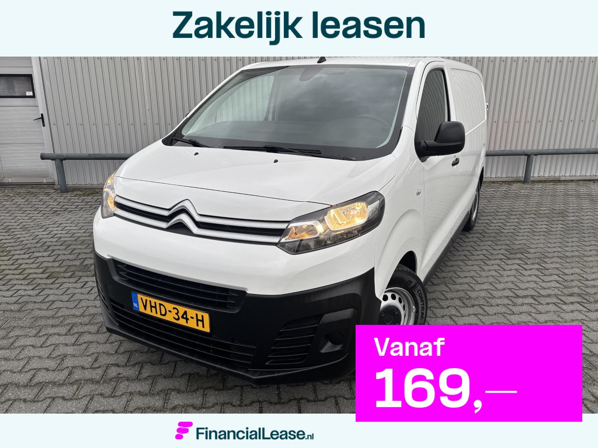 Citroen Jumpy 1.5 BlueHDI 100*AIRCO*CRUISE*3PERS.*BLUETOOTH, Auto's, Bestelauto's, Bedrijf, Lease, Financial lease, ABS, Airbags