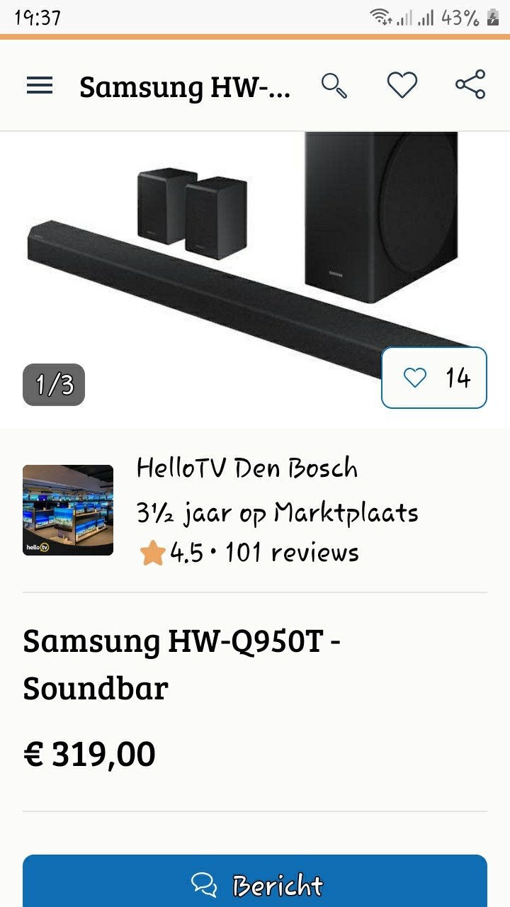 samsung HWQ990t/xn, Ophalen of Verzenden, Zo goed als nieuw