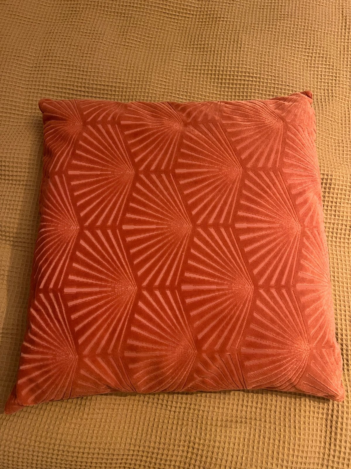 Sierkussen Oranje 46x46 cm, Gebruikt, Vierkant, Oranje, Ophalen of Verzenden