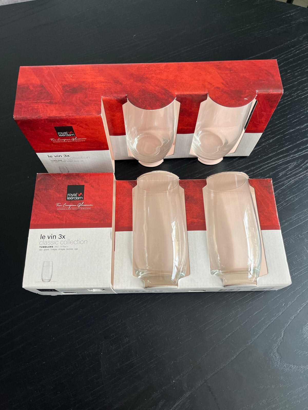 6 Royal Leerdam glazen, nieuw in verpakking, Ophalen of Verzenden, Nieuw, Glas, Overige merken