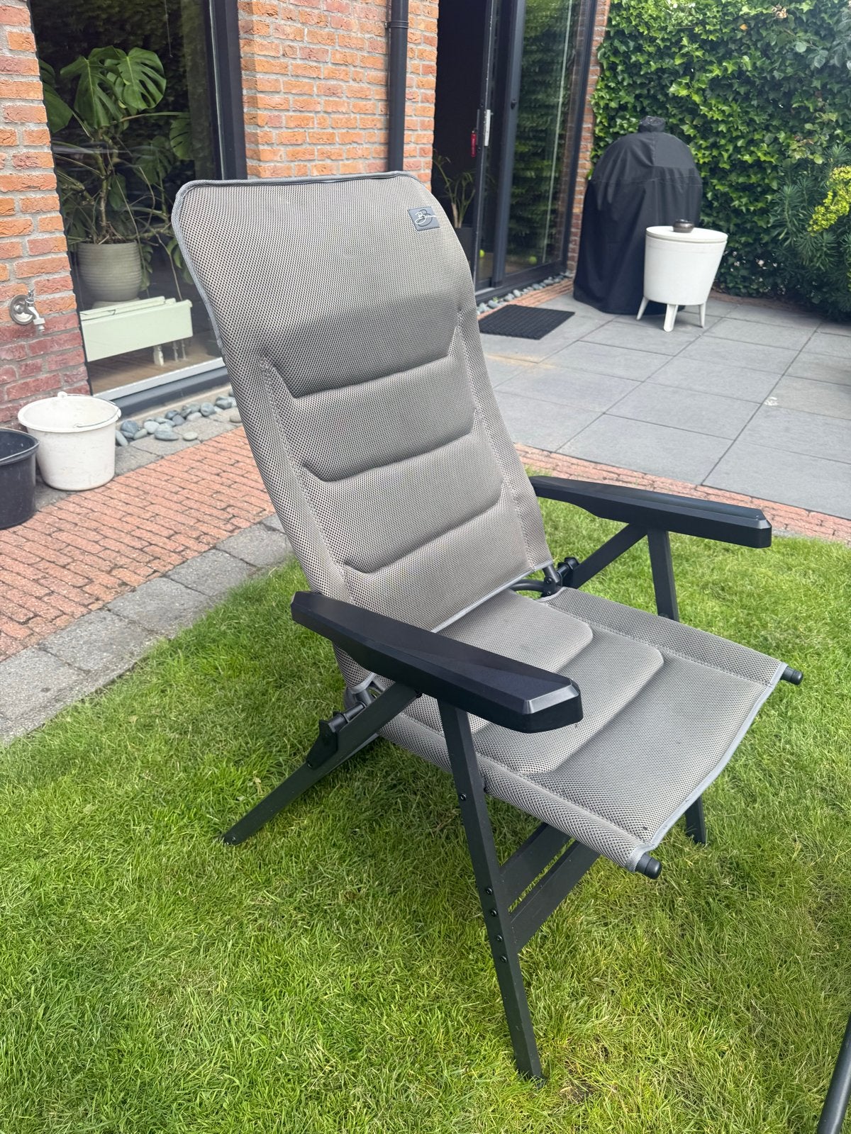 Bardani Bernardo XL 3D Comfort Campingstoel met kruk, Ophalen of Verzenden, Zo goed als nieuw, Campingstoel