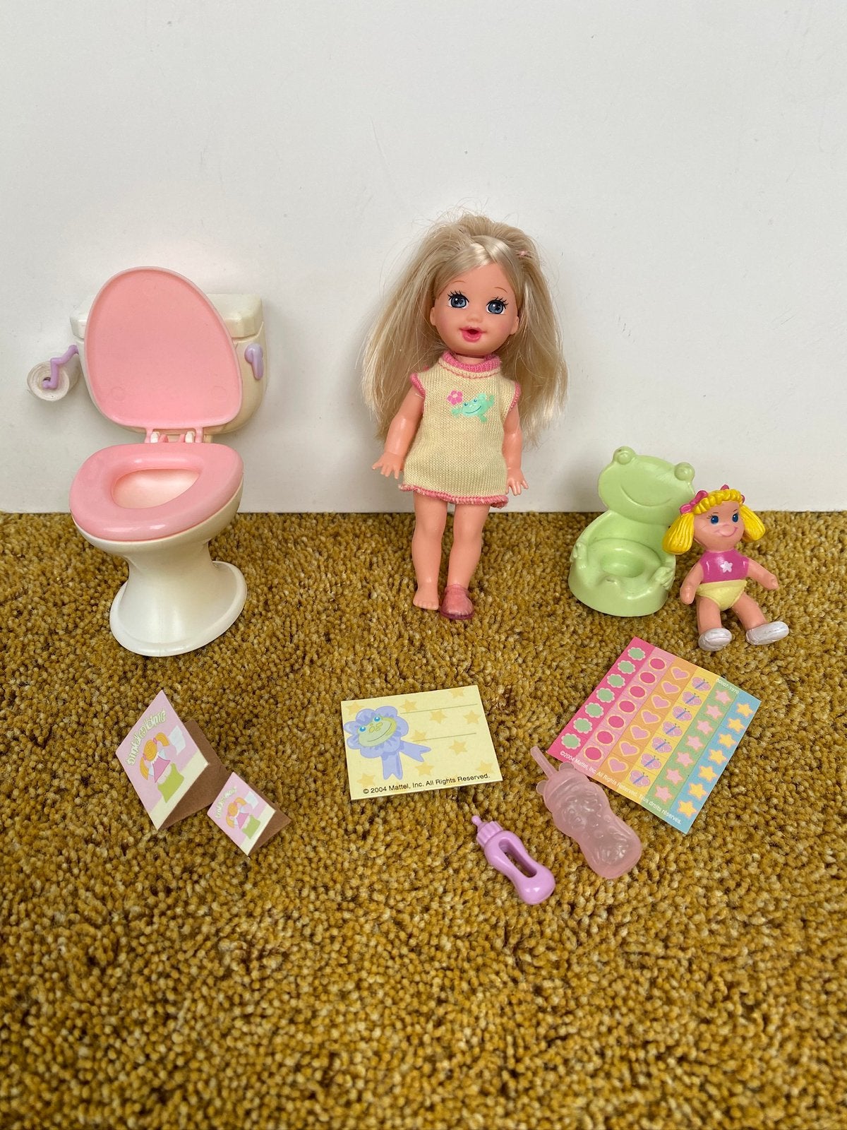 Barbie Kelly Potty Training 2004 pop, Ophalen of Verzenden, Gebruikt, Barbie