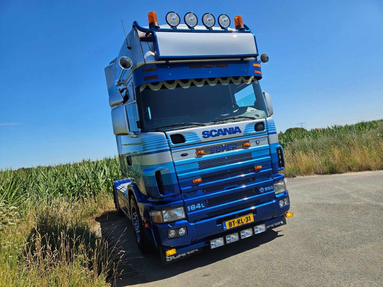 Scania 164 580 V8 showtruck., Auto's, Scania, Bedrijf, Te koop, Euro 3