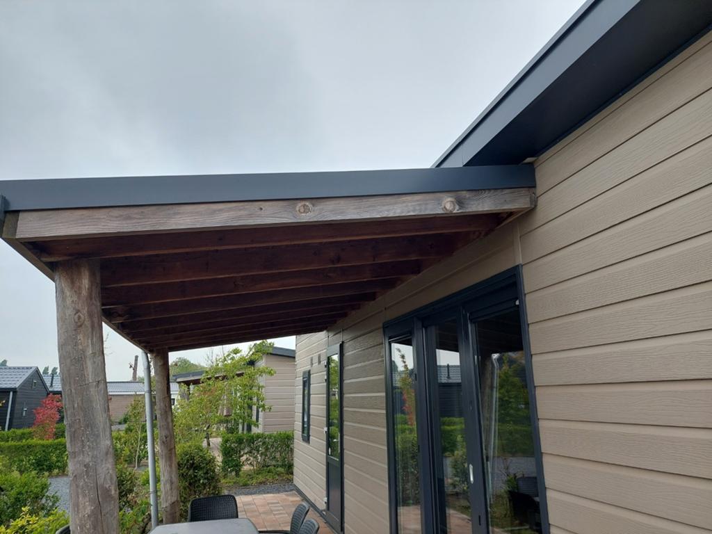 Overkapping van Douglas hout, Ophalen, Veranda