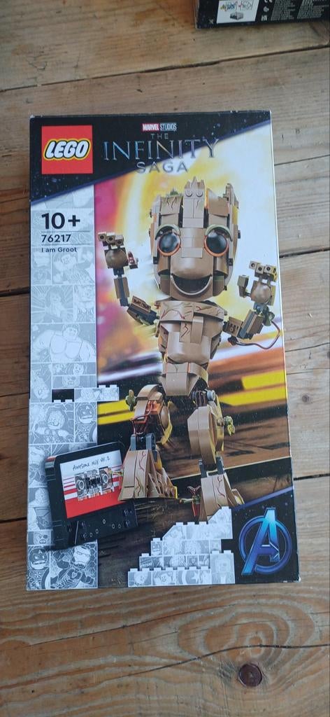 LEGO Marvel I Am Groot 76217 - Doos open, figuur gemonteerd, Ophalen of Verzenden, Gebruikt, Overige merken