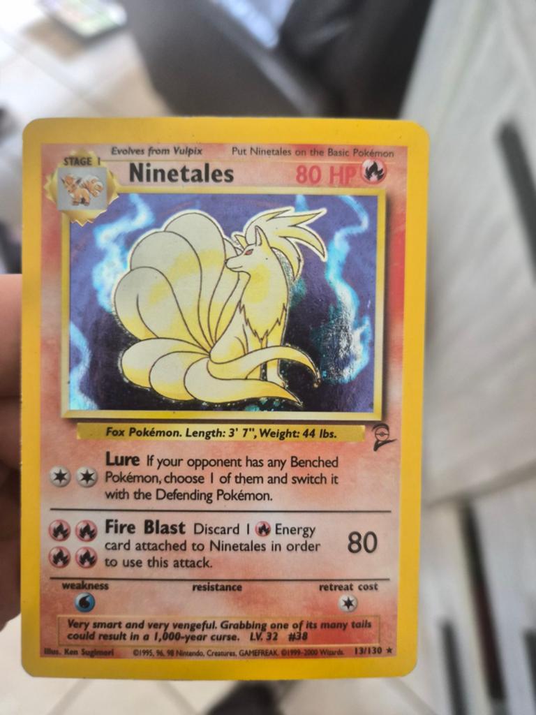 Ninetales base set 2, Ophalen of Verzenden, Gebruikt, Losse kaart, Foil