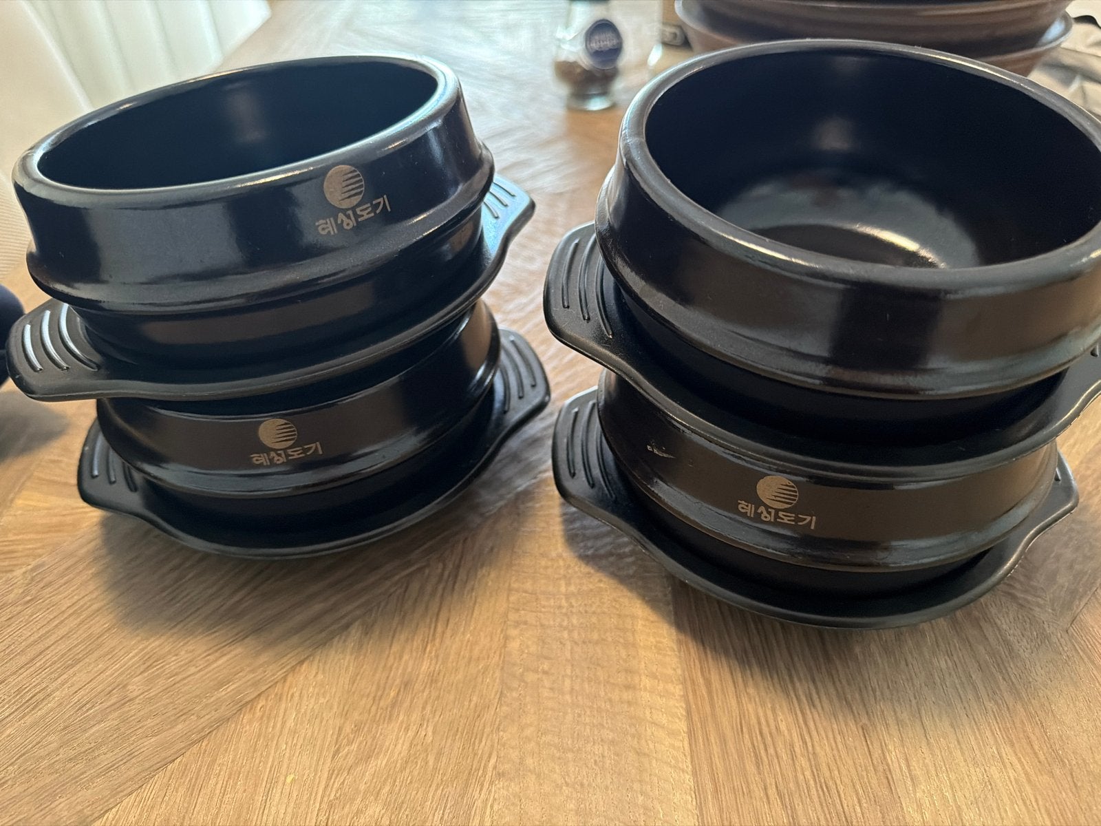 Set van 4 Koreaanse stenen kommen met onderzetters, Ophalen, Aziatisch, Steen, Zo goed als nieuw