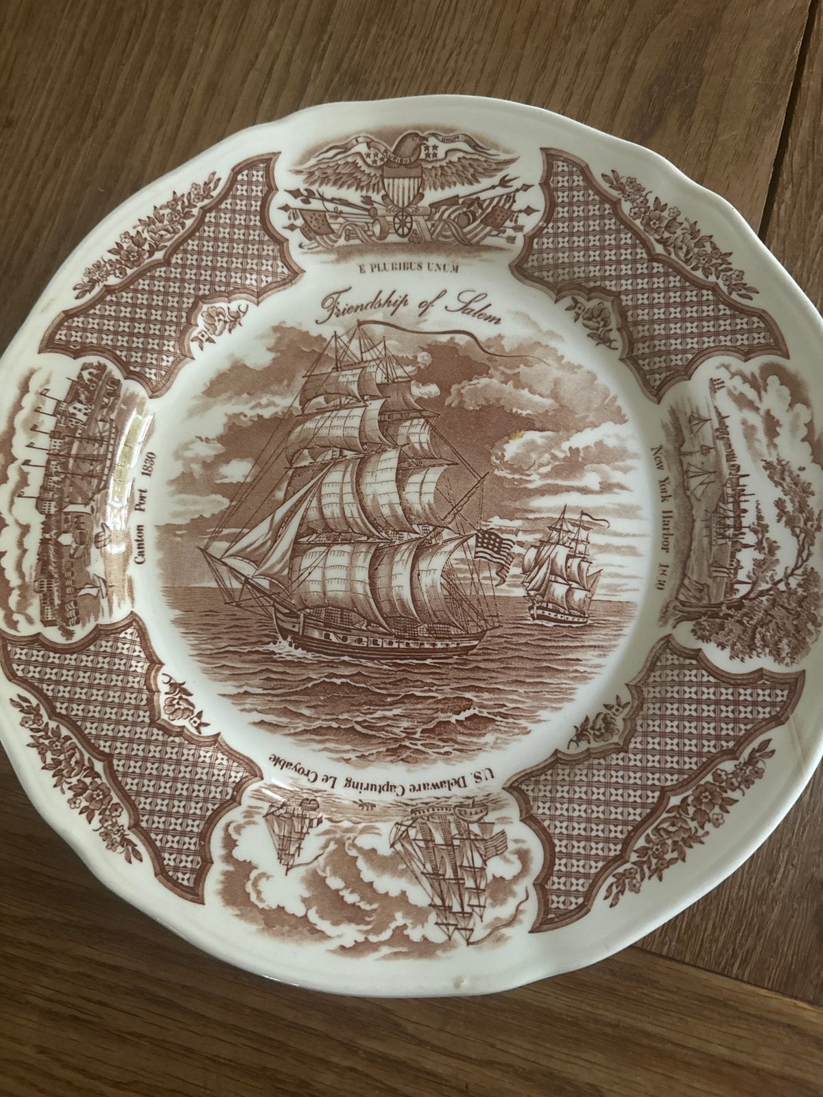 Fair Winds Dinerbord - Historische Scheepvaart Scènes, Ophalen