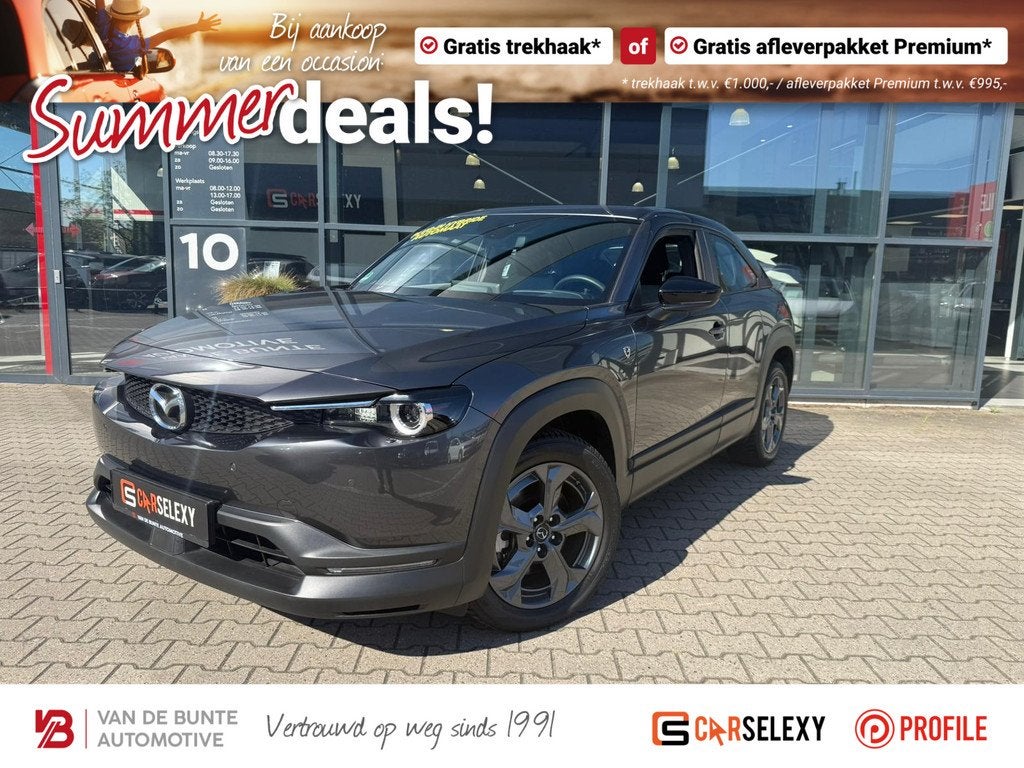 Mazda MX-30 e-SkyActiv R-EV 170 Exclusive-line *Plug-in*, Auto's, Mazda, 12 maanden, Stof, Gebruikt, Automatische klimaatregeling