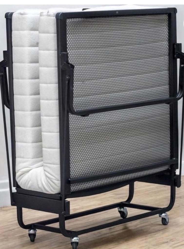 NOVIO Luxe Vouwbed zware kwaliteit (2), Ophalen, 90 cm, Eenpersoons, Zwart