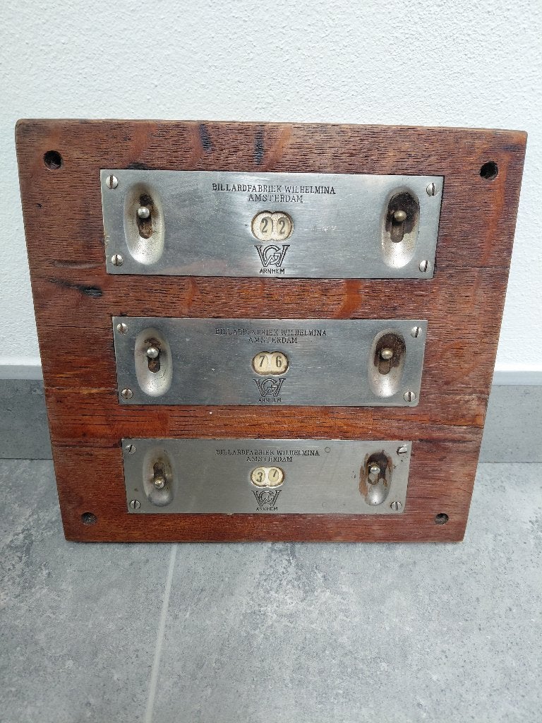 Antieke Biljartteller/Scorebord - Billardfabriek Wilhelmina, Ophalen