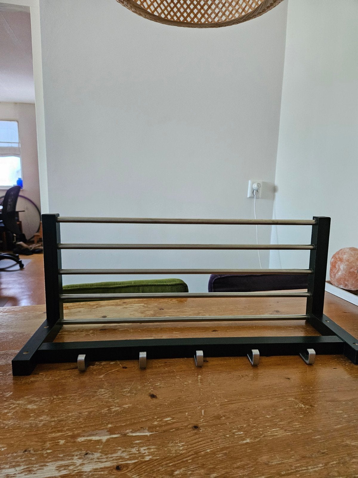 Ikea tjusig zwart kapstok, Gebruikt, Minder dan 100 cm, Metaal, Ophalen