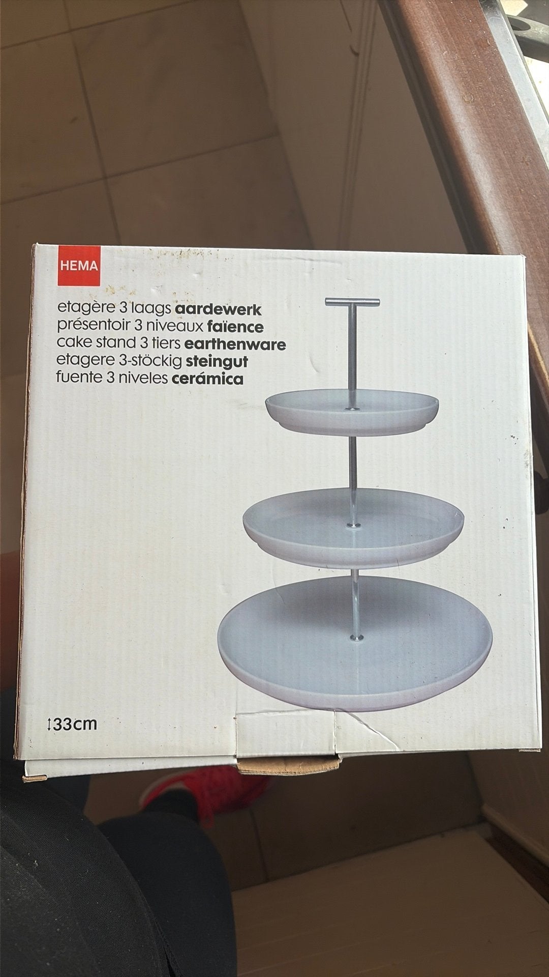 2 HEMA etagere 3 laags, Ophalen of Verzenden, Zo goed als nieuw, Hout