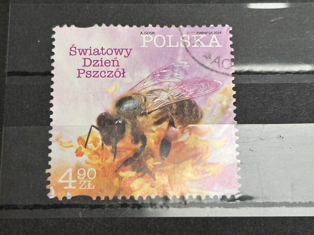 Polen 2024. Zegel uit blok. Insecten. Honingbij., Ophalen of Verzenden, Polen, Gestempeld
