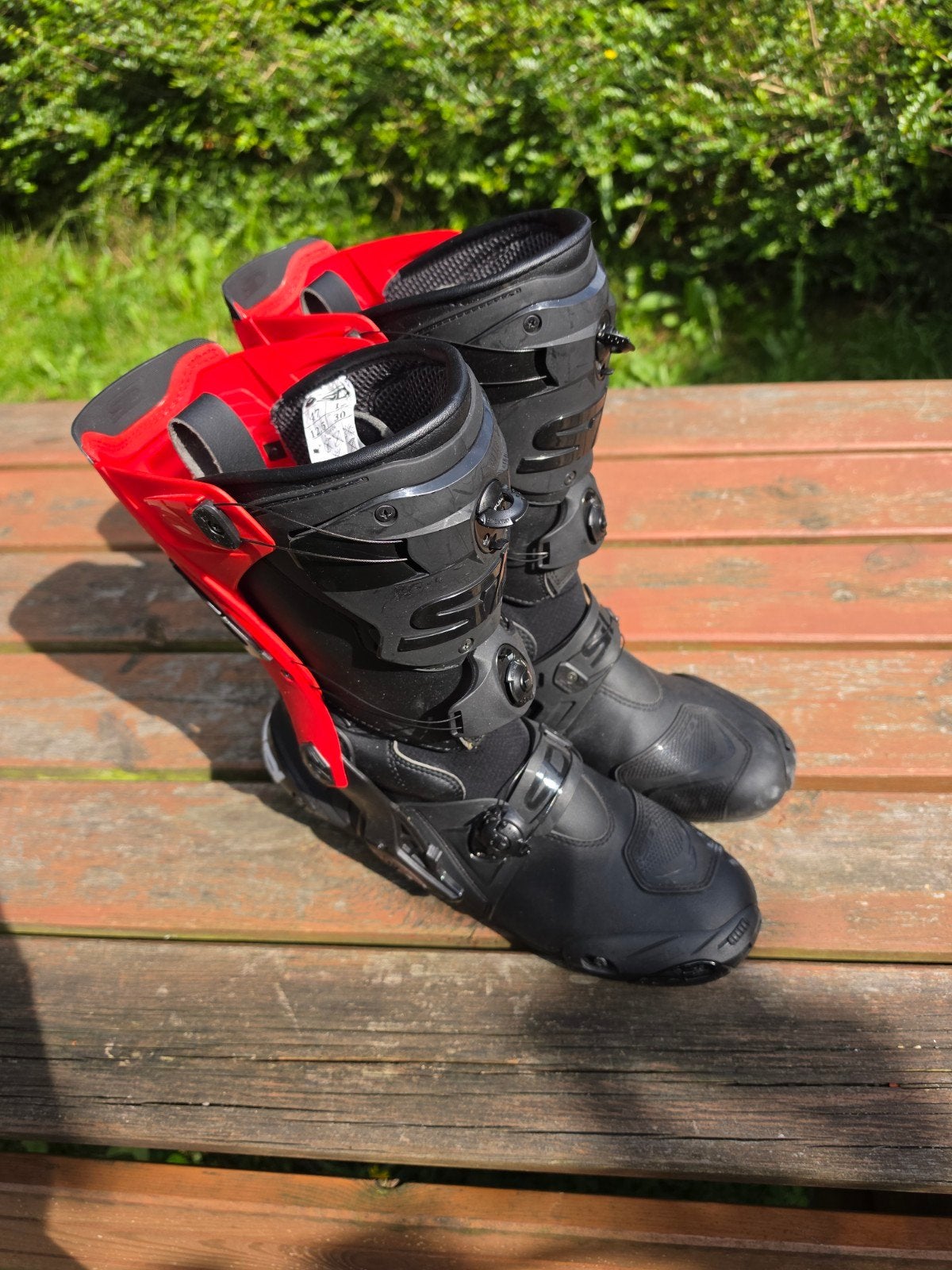 Sidi rex air - Zwart/Rood maat 47, Heren, Ophalen of Verzenden, Laarzen, Tweedehands
