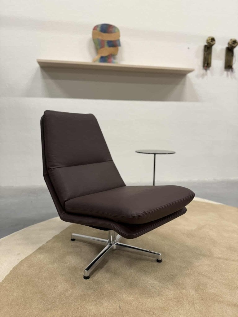Nieuw Gelderland 400 Draai fauteuil bruin leer design stoel, Nieuw, Ophalen of Verzenden, Info@gelderlanddesign.com, Gelderland