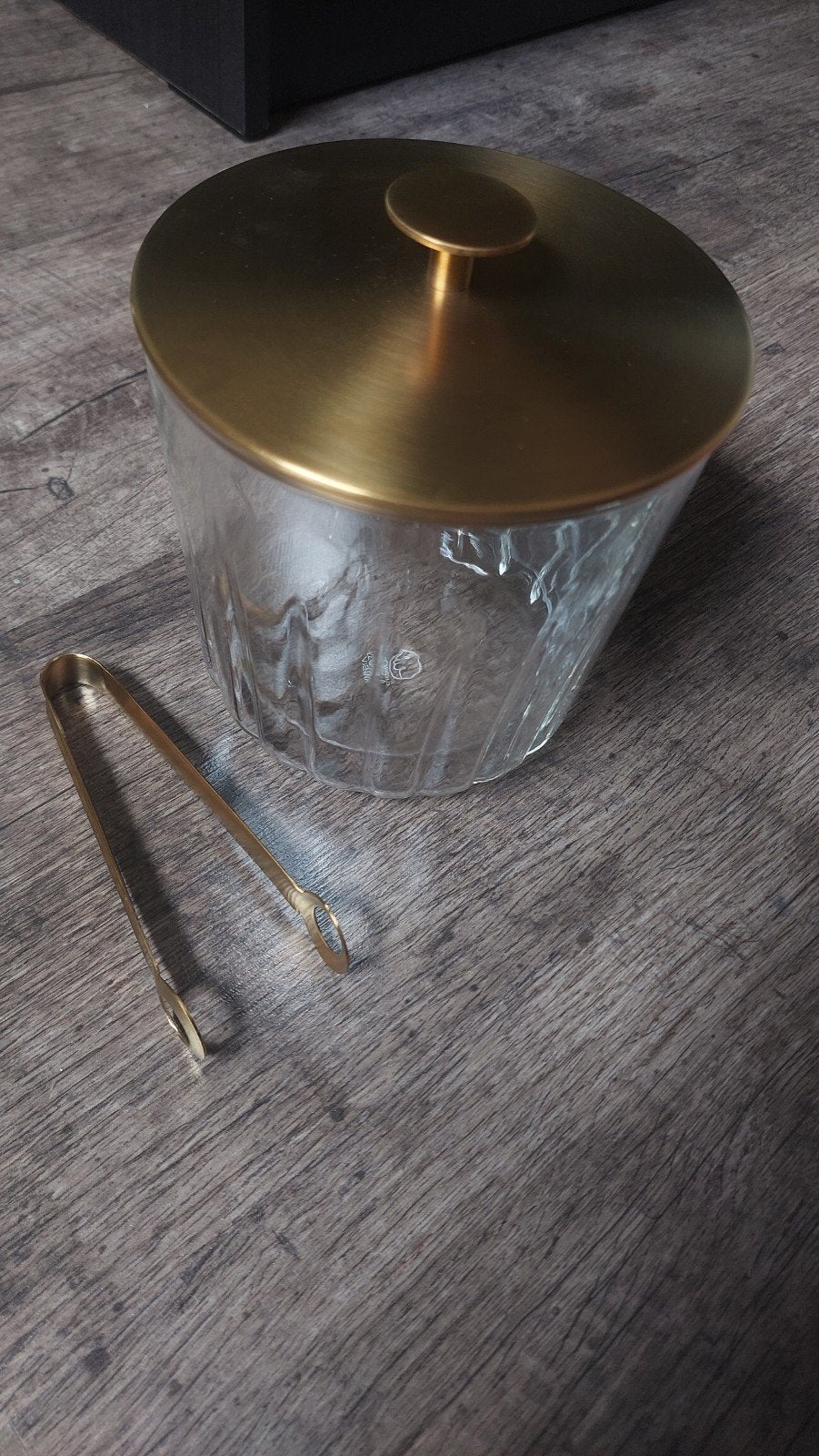 ice bucket, ijsemmer, goud, Leopold Vienna, Ophalen of Verzenden, Nieuw, Goud, Glas