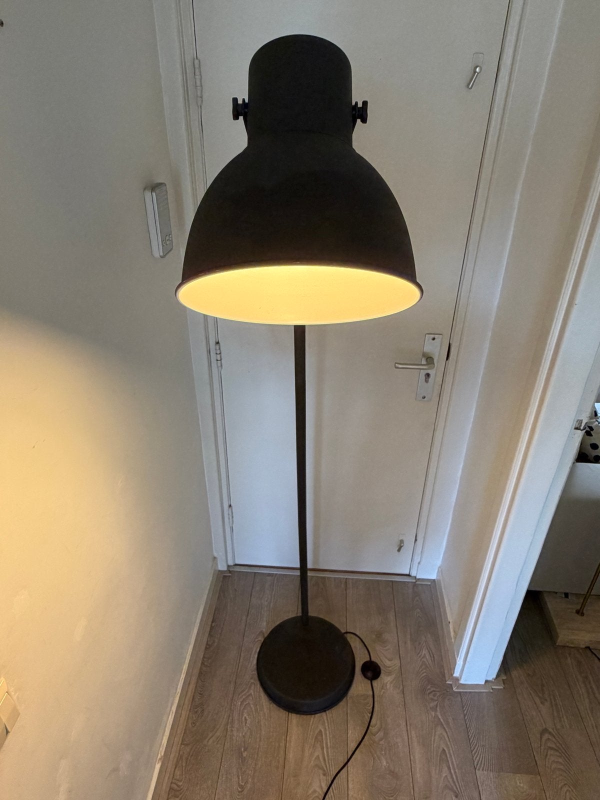 IKEA Hektar staande lamp, donkergrijs, Ophalen, Gebruikt, E27 (groot), Metaal