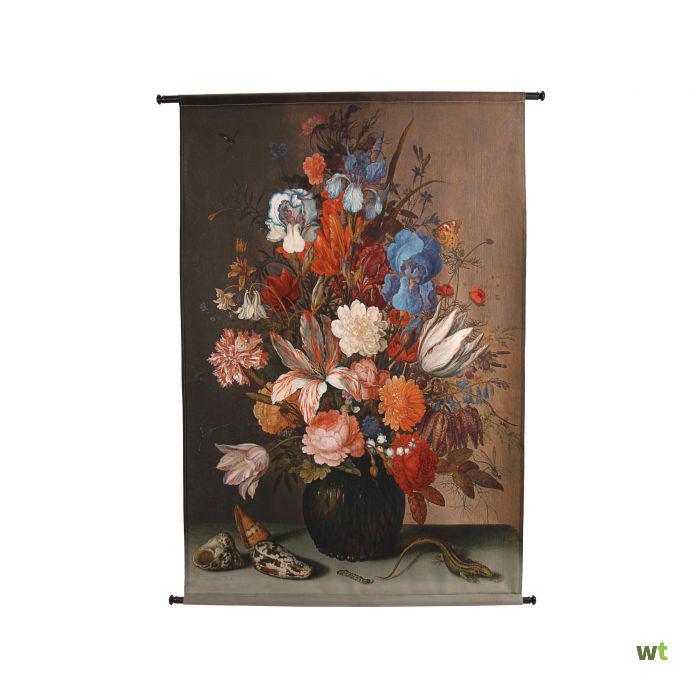Flowers Velvet Multi wanddoek 105x136 cm, Ophalen of Verzenden