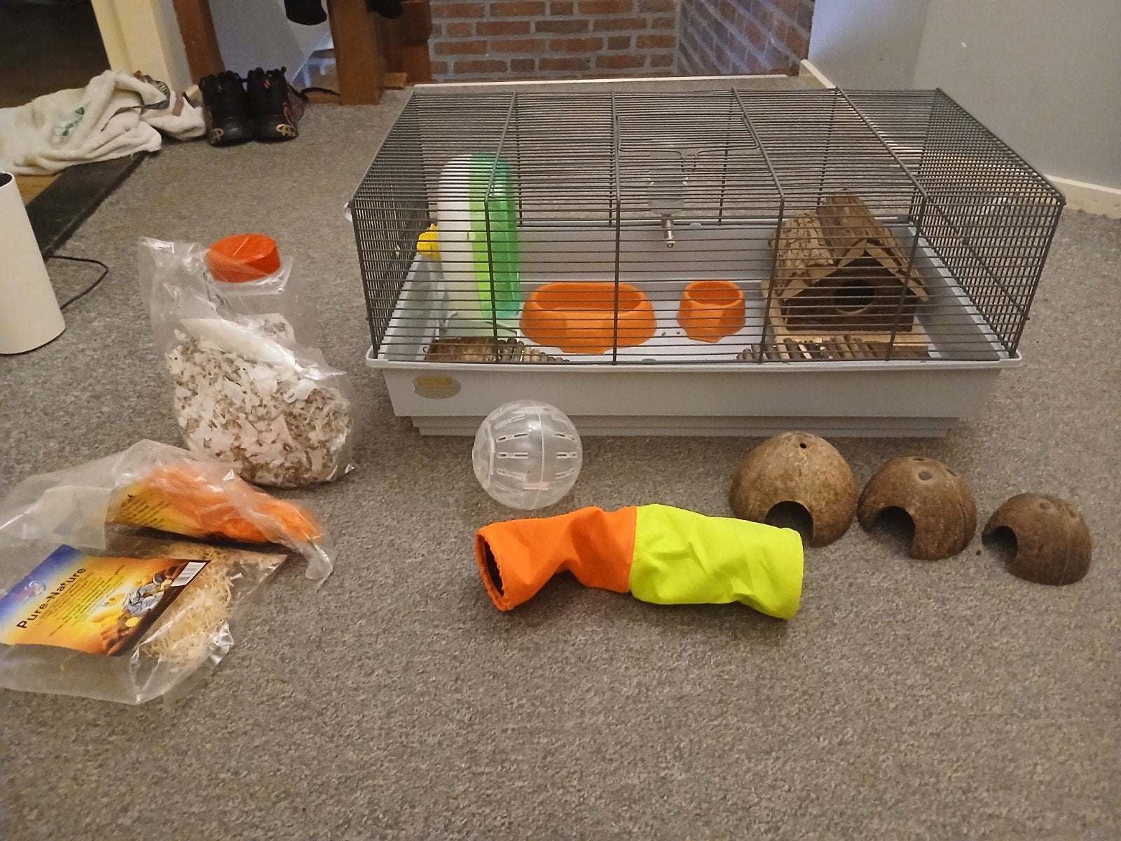 3 hamsterkooien, Ophalen