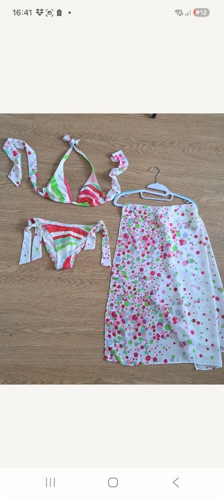 La Perla bikini+pareo 2 delig, La Perla, Overige typen, Meerkleurig, Ophalen of Verzenden