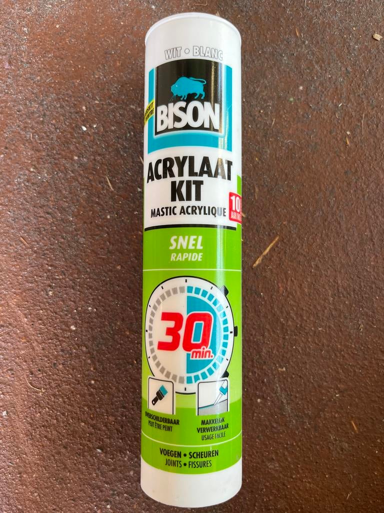 Bison Acrylaat Kit Wit - Nieuw en Ongeopend, Ophalen, Nieuw