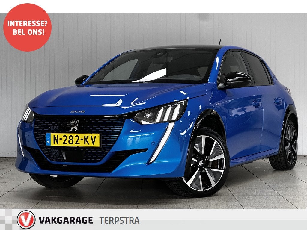 Peugeot e-208 EV GT Pack 50 kWh /90% SOH /LED Koplampen /Cam, 136 pk, Gebruikt, Blauw, Origineel Nederlands
