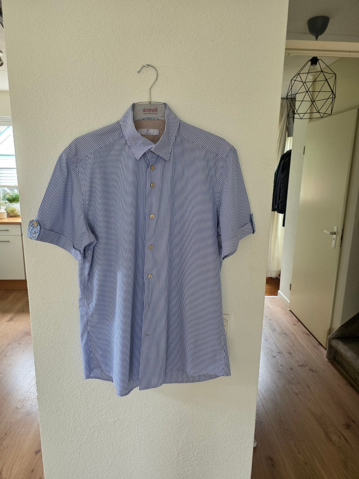 R2 overhemd korte mouwen maat L, Kleding | Heren, Overhemden, Ophalen of Verzenden, Zo goed als nieuw, Blauw