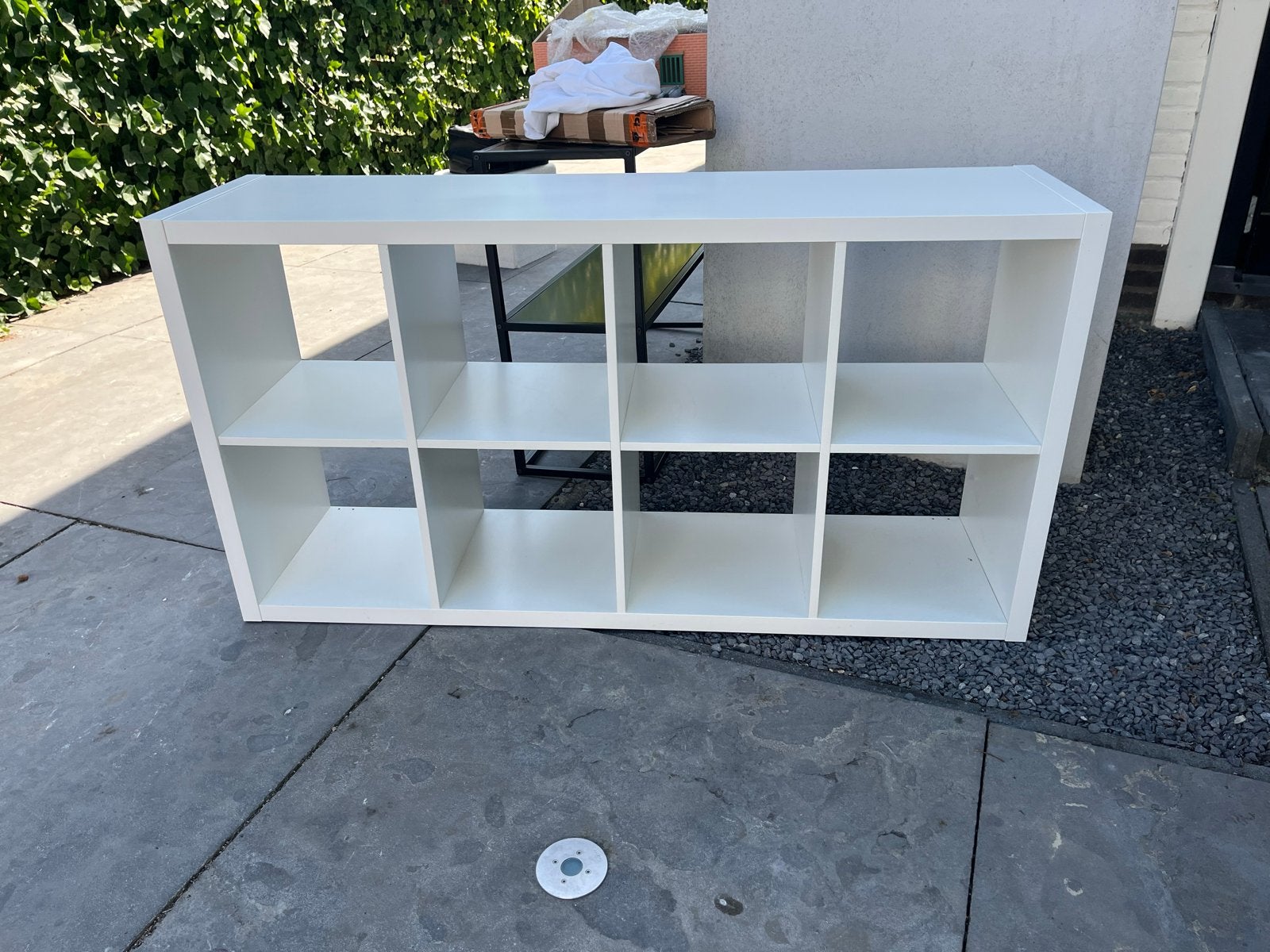 IKEA Kallax Kast 2x4 vakken wit, Ophalen, Gebruikt, 100 tot 150 cm, Minder dan 100 cm