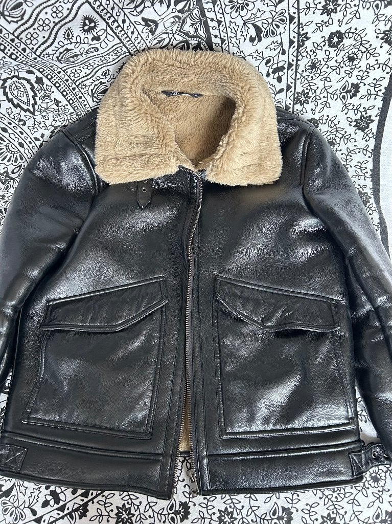Heren Winter Jacket - ZARA M, Ophalen, Maat 48/50 (M), Zwart, Zo goed als nieuw