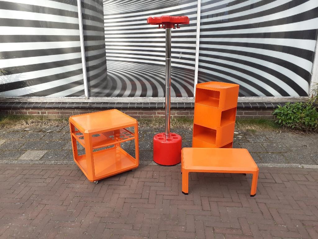 Velca legnano kapstok en paraplubak jaren 70 design retro, Kunststof, Gebruikt, ?, Staande kapstok