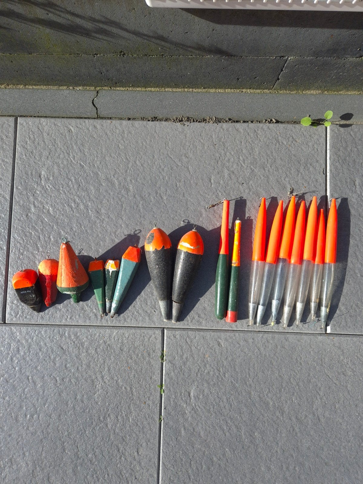 Diverse visdobbers - Set van 17 stuks, Ophalen of Verzenden, Gebruikt, Dobber of Lood