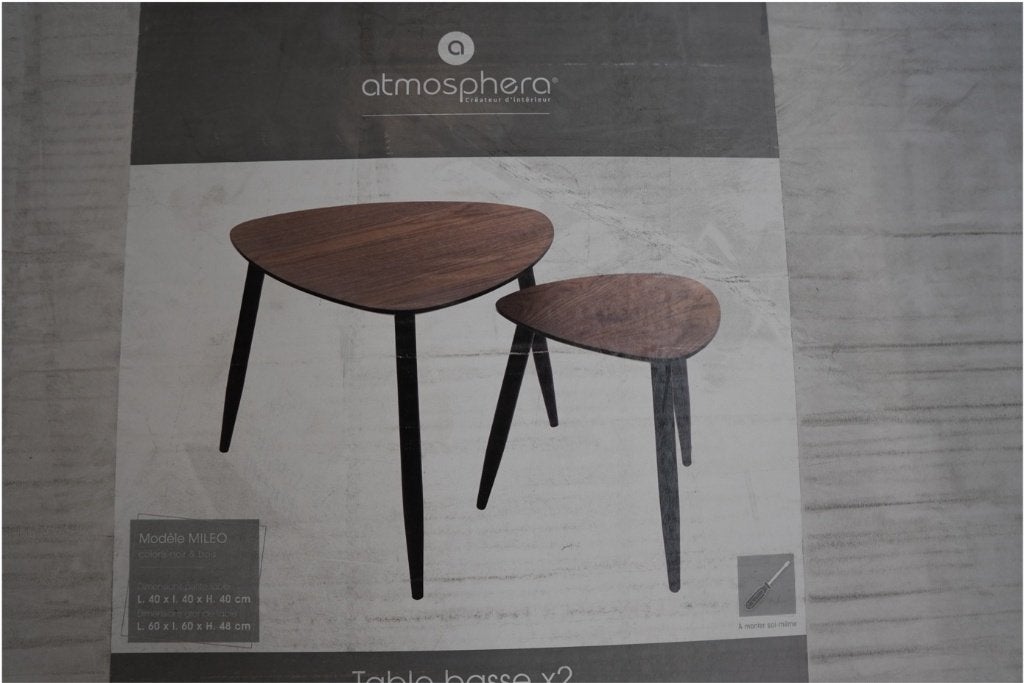 Salontafel walnoot - set van 2, Ophalen, 50 tot 100 cm, 50 tot 100 cm, Zo goed als nieuw