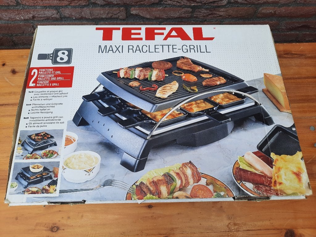Tefal Maxi Raclette‑Grill – 8 personen, Ophalen, Rue des Granges, 74150 Rumilly, Frankrijk, Contact.tefal@groupeseb.com, Tefal S.A.S.