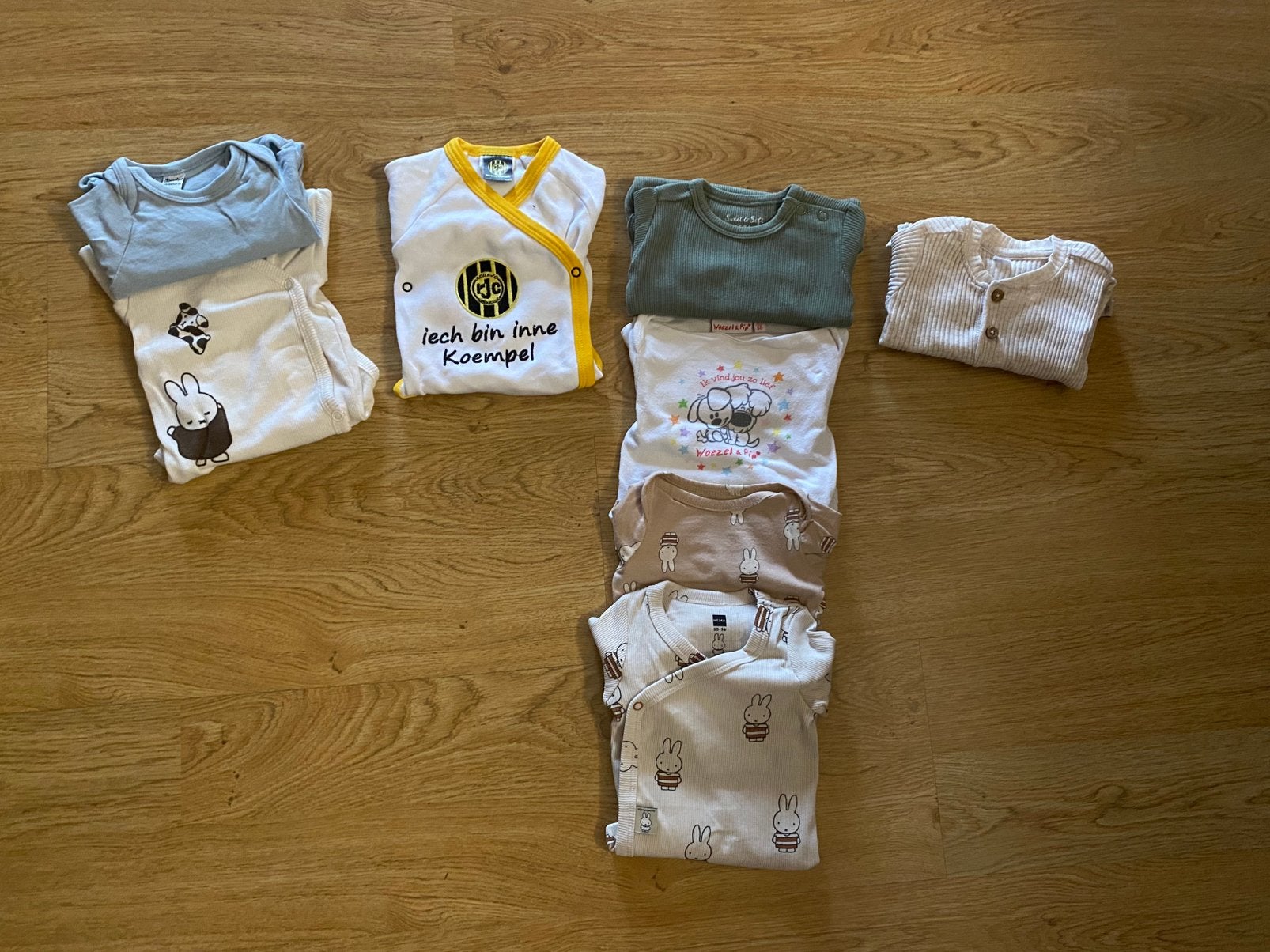 8 leuke rompertjes, Kinderen en Baby's, Babykleding | Baby-kledingpakketten, Ophalen of Verzenden, Zo goed als nieuw, Maat 56