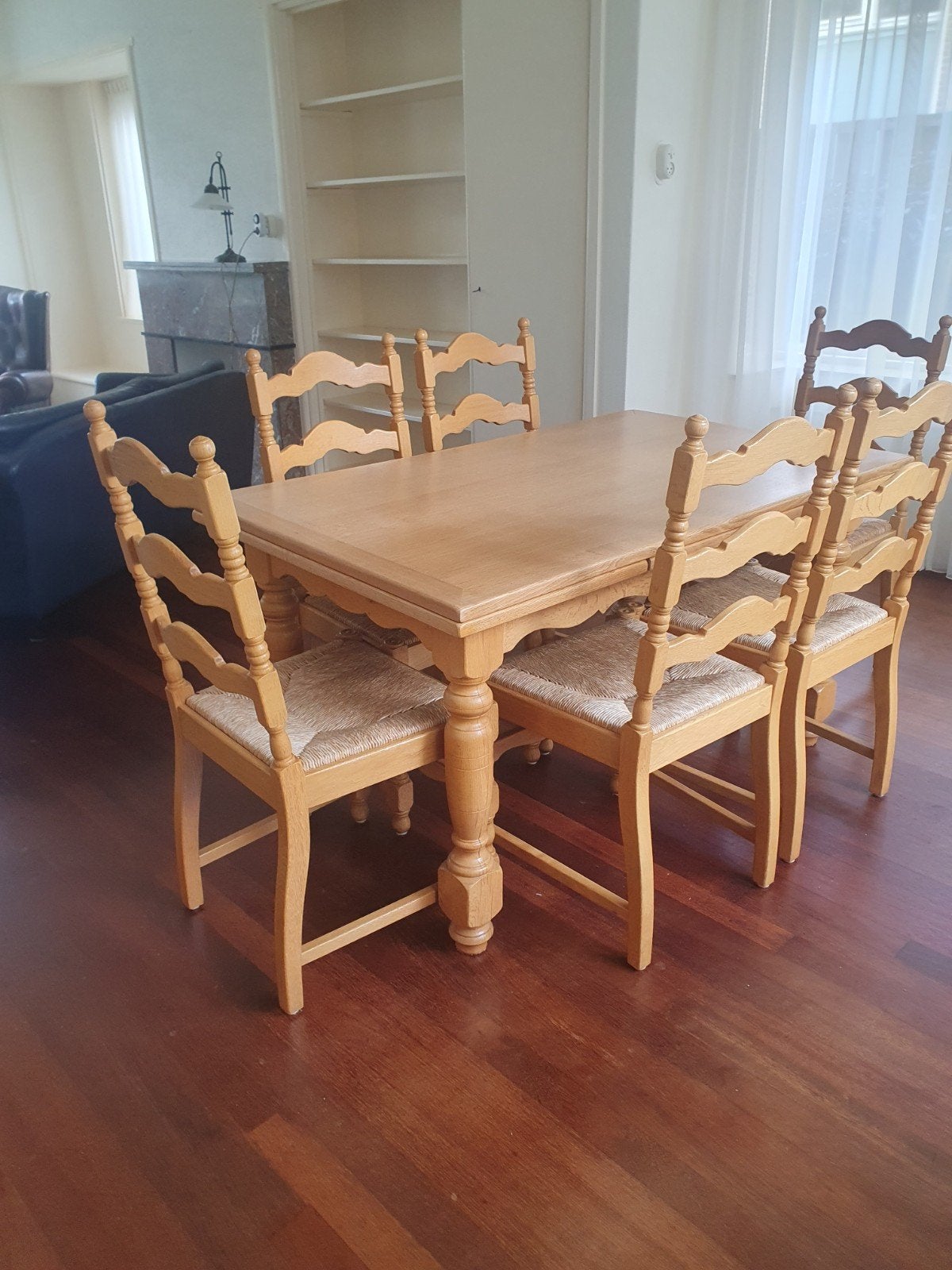 Eethoek met 6 stoelen, Huis en Inrichting, Ophalen, Gebruikt
